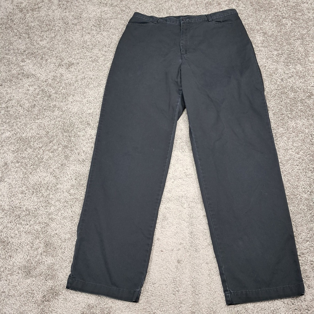 Dockers Top Pocket Khakis Mens Black 100% Cotton Straight Leg Pants 34x28